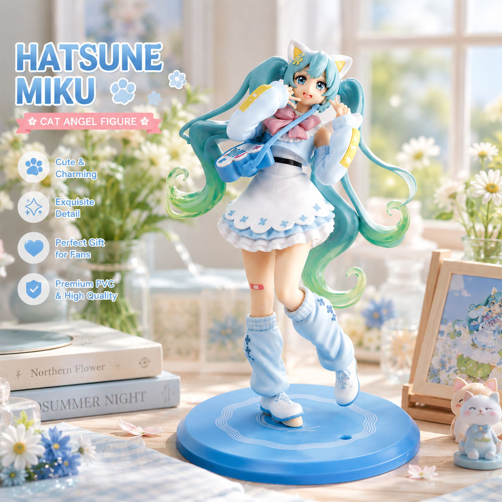 Good Smile Company Pop Up Parade - 하츠네 미쿠 고양이 천사 피규어 19cm