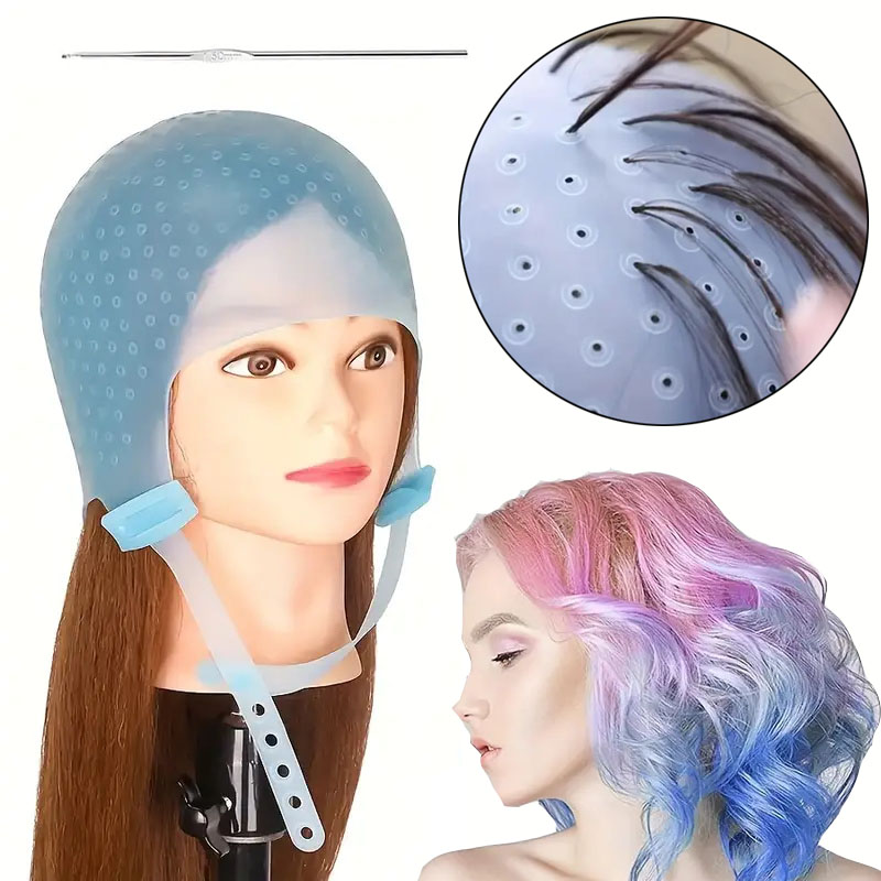 Hair Spray Color - 금속 후크가있는 재사용 가능한 실리콘 헤어
