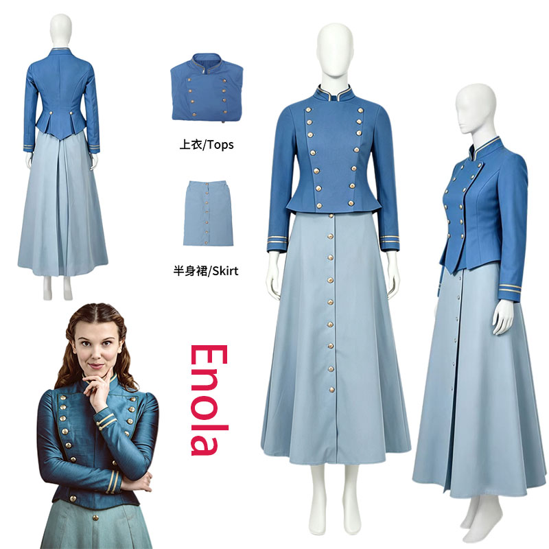 Prop Para Cosplay - WHH 영화 에놀라 코스프레 의상 홈즈