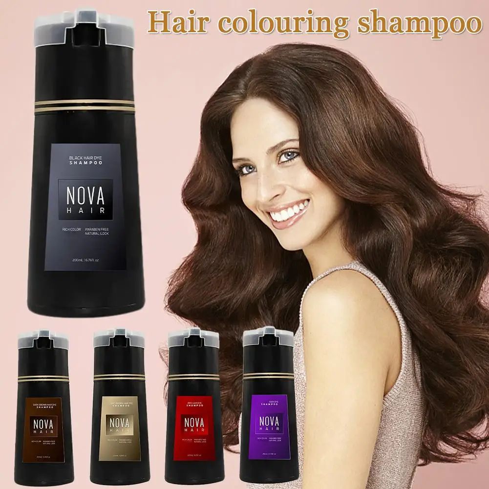 200ml 노바 헤어 염색 샴푸 헤어 염색 샴푸 회색  - Hair Spray Color 리뷰 및 가격