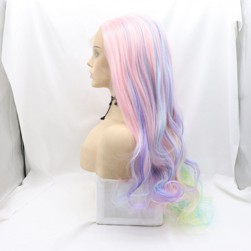 손으로 짠 레이스 프론트 할로윈 합성 가발, 화려한 큰 - Wig Fiber Net 리뷰 및 가격