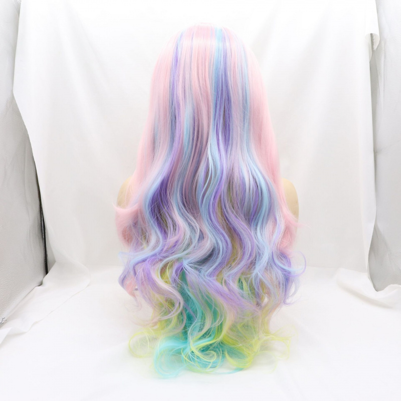 손으로 짠 레이스 프론트 할로윈 합성 가발, 화려한 큰 - Wig Fiber Net 리뷰 및 가격