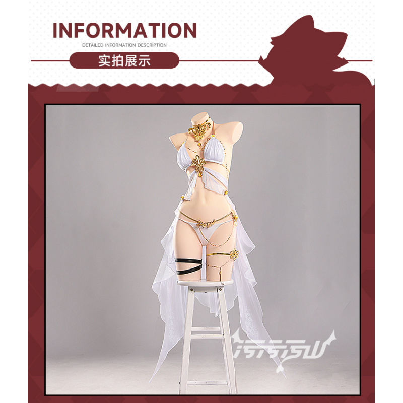 여성용 섹시한 비키니 수영복 드레스 액세서리 소품 할로 - Prop Para Cosplay 리뷰 및 가격
