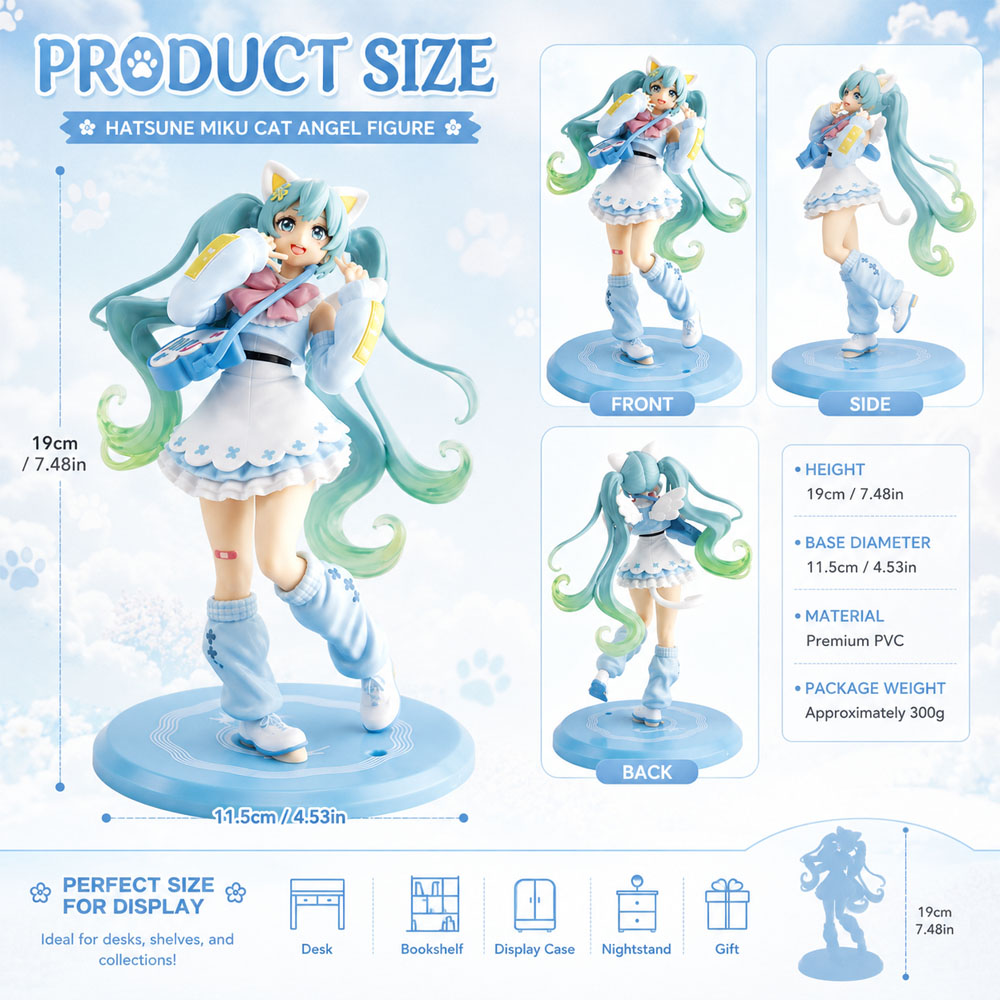 하츠네 미쿠 고양이 천사 피규어 19cm 귀여운 애니메 - Good Smile Company Pop Up Parade 리뷰 및 가격